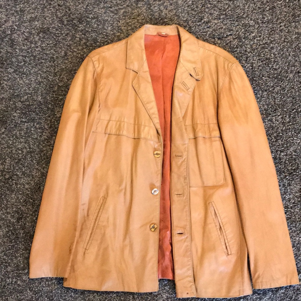 VINTAGE Men’s East German Leather Jacket